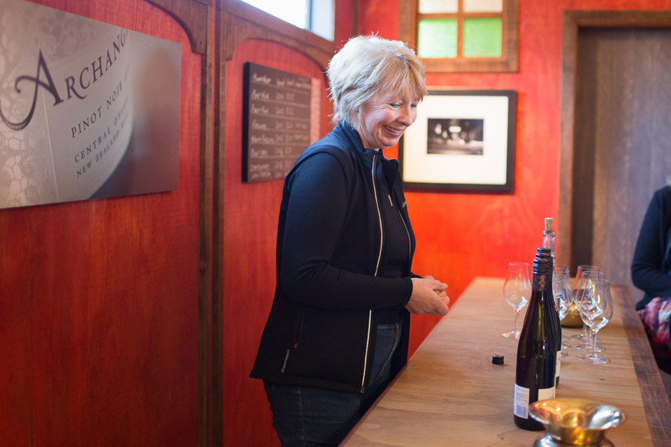 Archangel pinot noir wine tasting with Wanaka Wine Tours in New Zealand